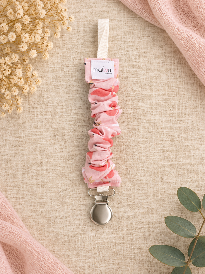 Attache-tétine Flamingo – Atelier Malou 284