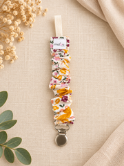 Attache-tétine Fleurs des Champs jaune – Atelier Malou 284