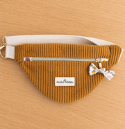 Banane enfant Automne en velours moutarde