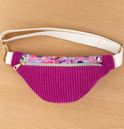 Banane enfant K-Pop en velours fuchsia
