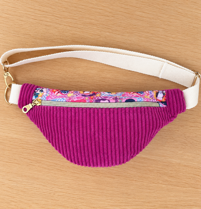 Banane enfant K-Pop en velours fuchsia