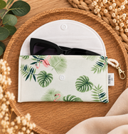 Étui à lunettes Tropical matelassé avec mousqueton