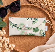 Étui à lunettes Tropical fermé avec mousqueton
