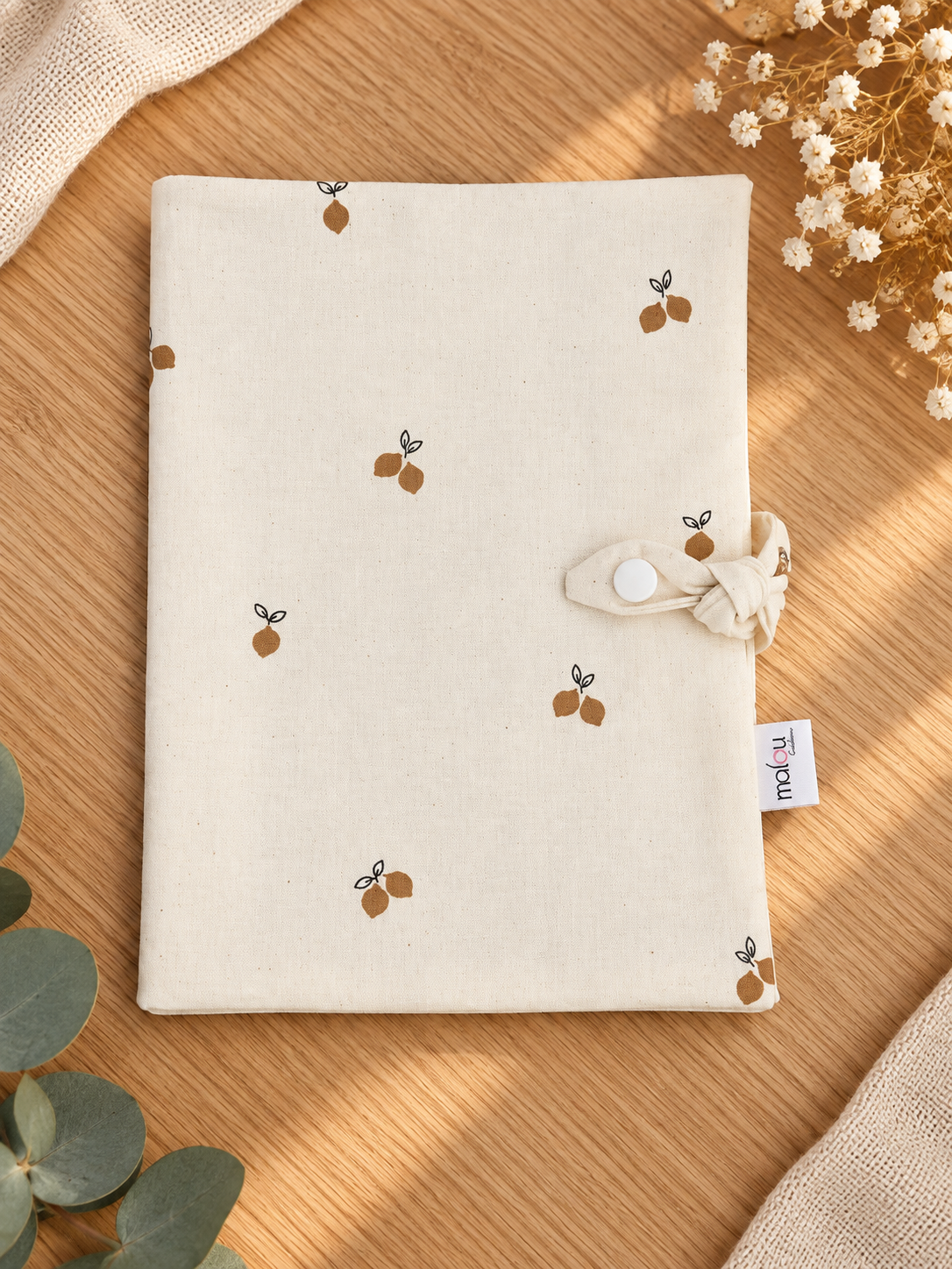 Protège carnet de santé Citron