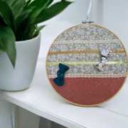 Tambour porte-barrettes Jardin d’Automne avec nœuds Atelier Malou 284