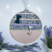 Tambour porte-barrettes Lavande avec nœuds Atelier Malou 284