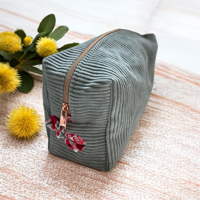 Trousse de toilette Rose & Océan taille L – Atelier Malou 284