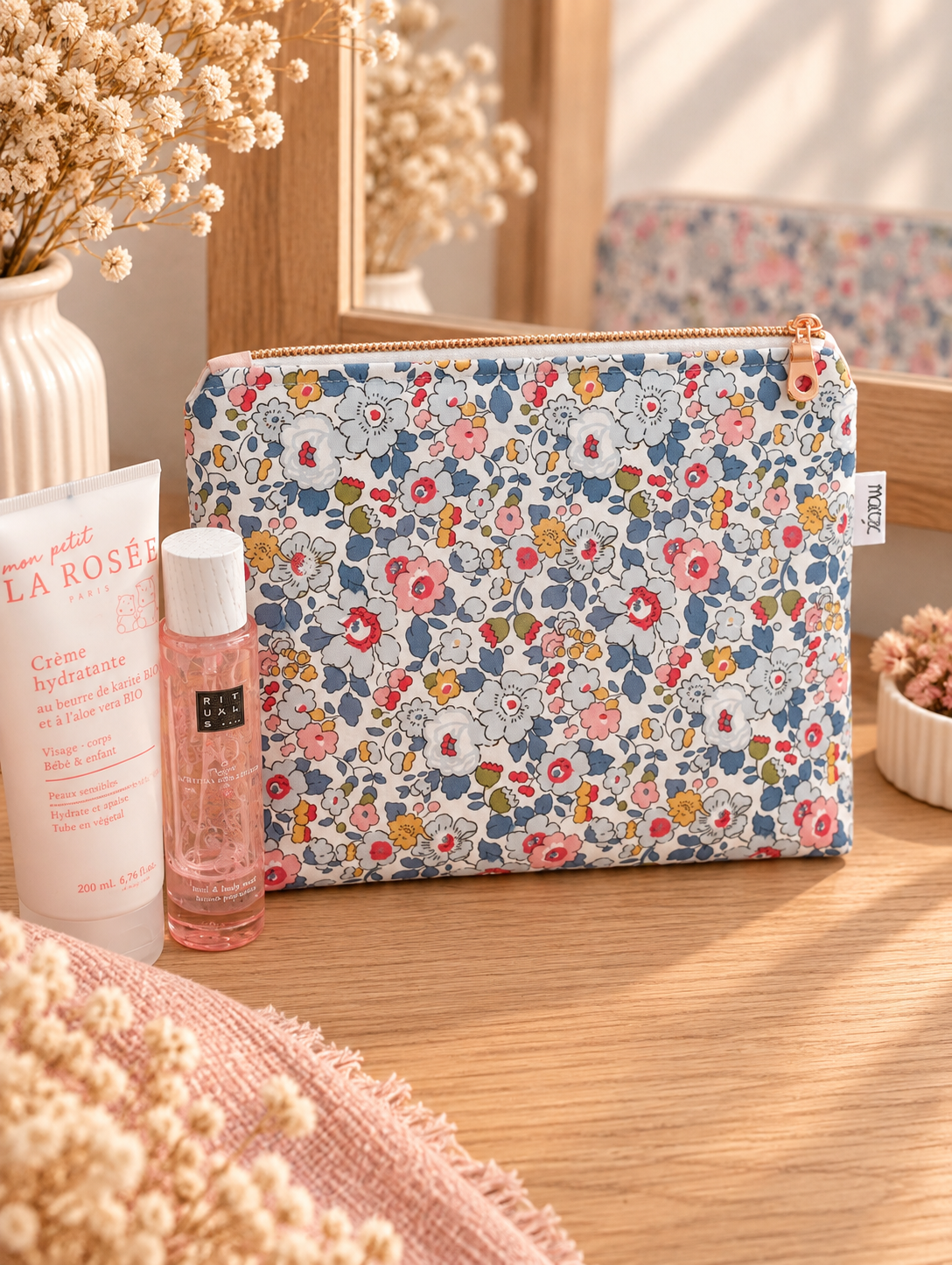 Trousse de toilette Côme taille L motif train